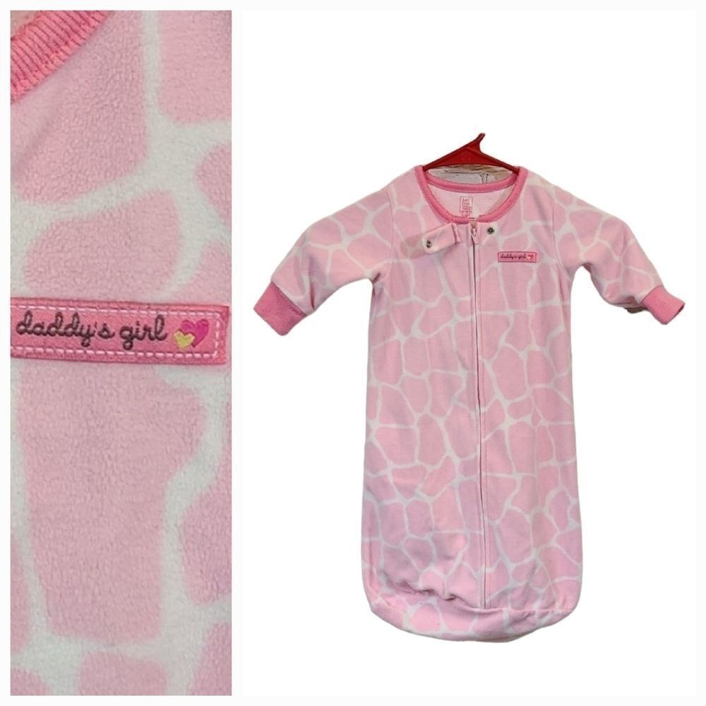 Carter’s Baby Girl Pink Microfleece Wearable Blanket Sleepbag Sleep Sack 0-9M